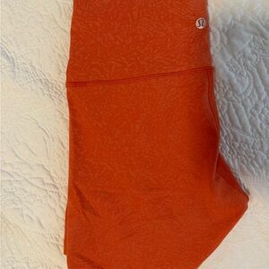 Wunder train lululemon Orange Bike Shorts 6inch size 6